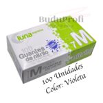 Guantes de Nitrilo, Violeta, 100 unidades, Talla M