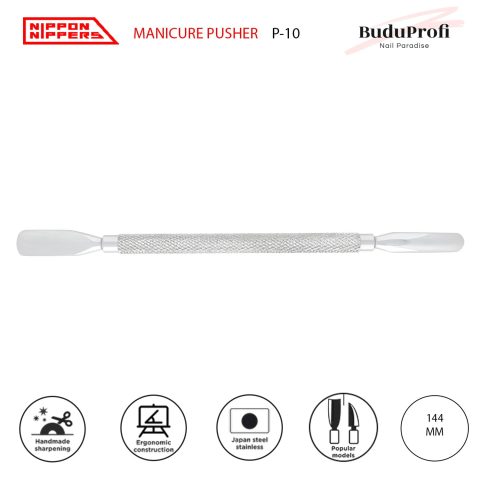 Nippon Nippers Empujador de Cutícula, Dos espátulas, P-10