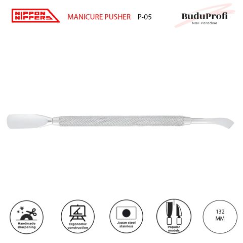 Nippon Nippers Empujador de Cutícula, Espátula y Hacha, P-05