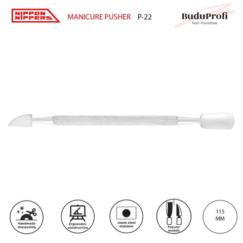 Nippon Nippers Empujador de Cutícula, Espátula y Hacha, P-22