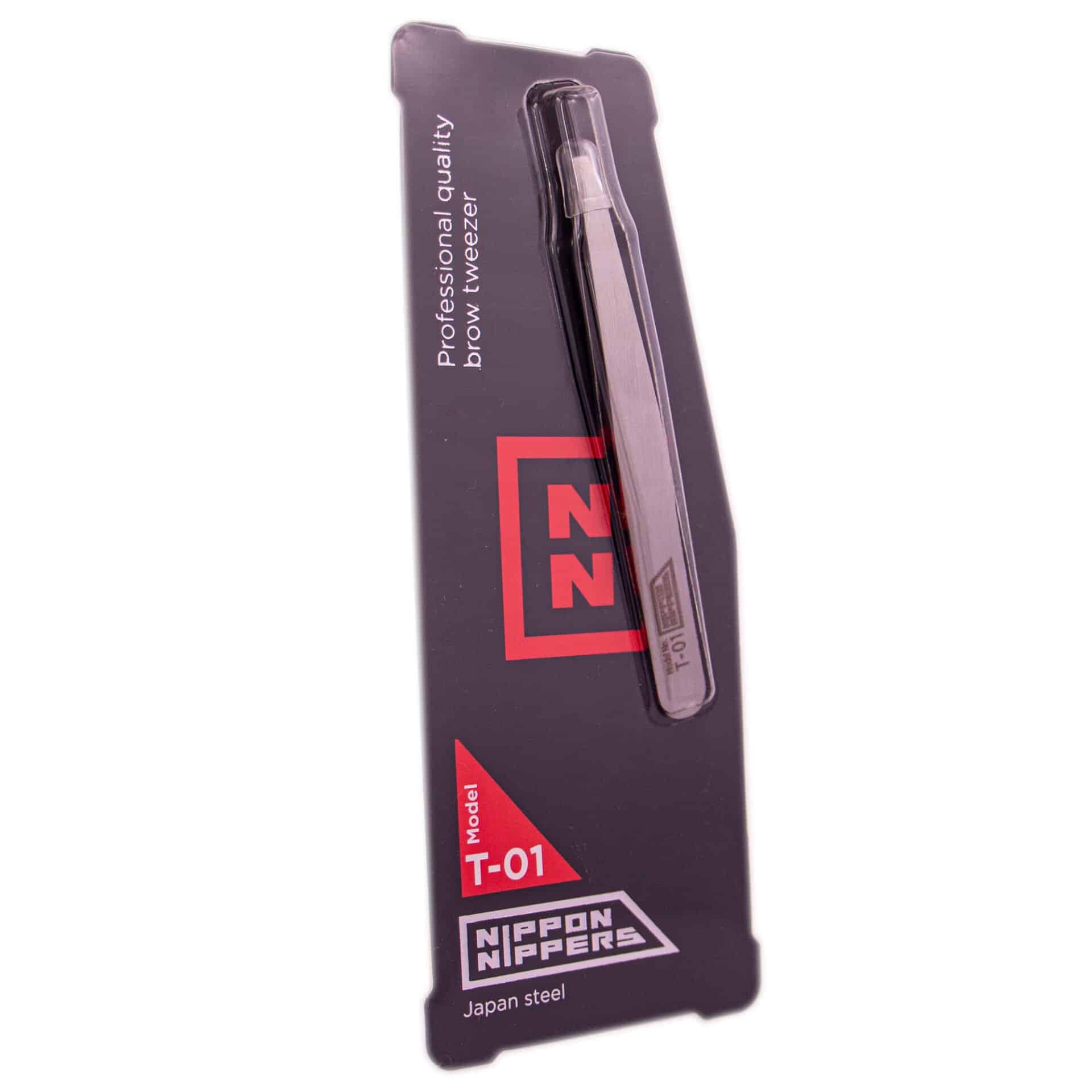 Nippon Nippers, Pinzas de Cejas de Acero Inoxidable T-01, Afilado Manual.