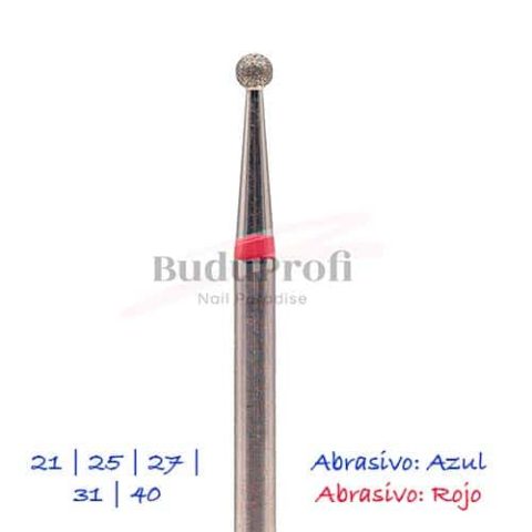 Fresa Diamante Bola 21-40 Azul Rojo KAZAN