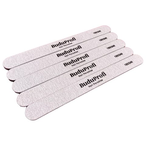 Pack de 5 Limas de Uñas, Doble Cara, 4 mm de Grosor.