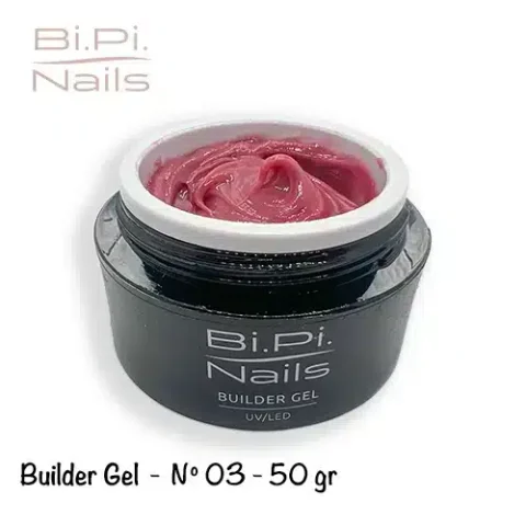 Bi.Pi. Nails, Builder Gel, 50 gramos, Light Granate