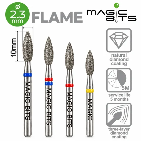 Biotech Fresa Diamante Llama Con Punta 2.3 mm