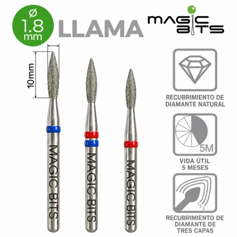 Biotech Fresa Diamante Llama Con Punta 1.8 mm