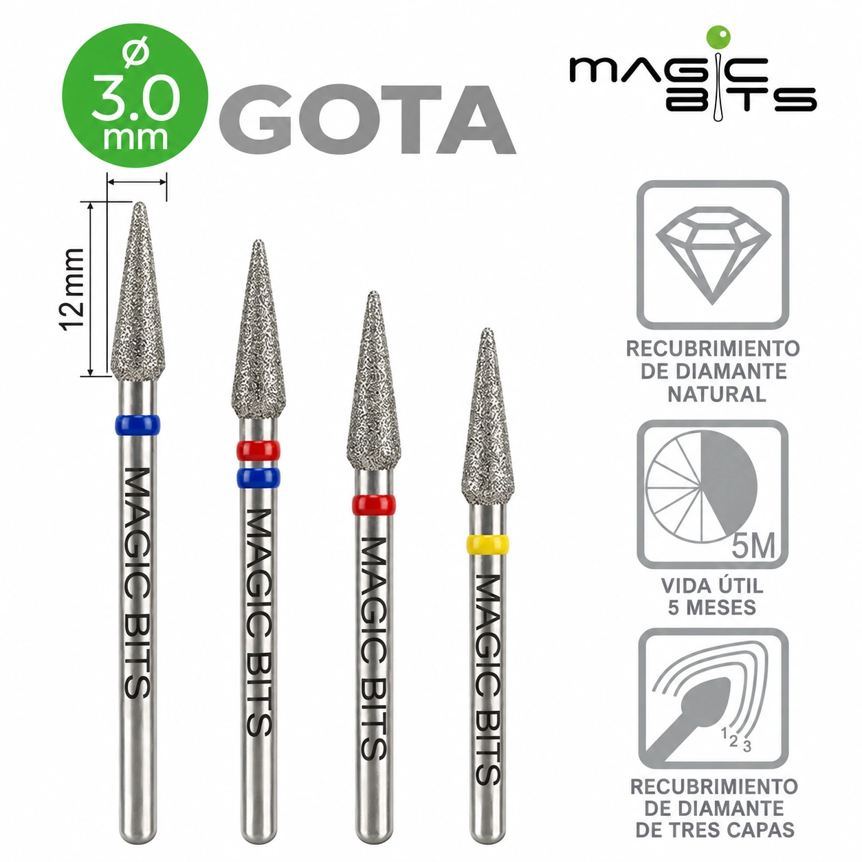 Biotech Fresa Diamante Gota 3.0 mm