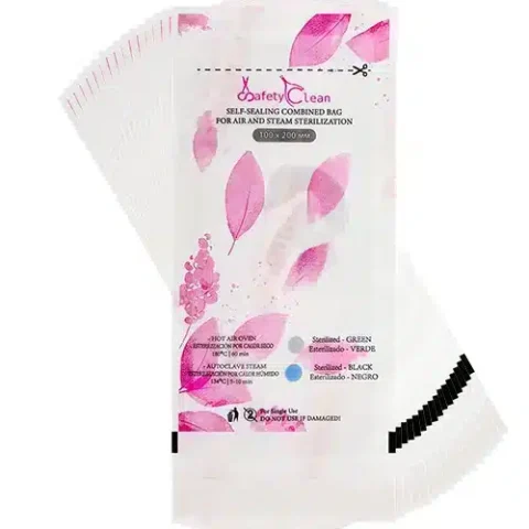 Bolsas de Esterilización 100 x 200, Combinadas - Transparentes.  Doble Indicador, 100 uds.
