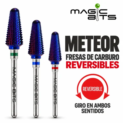 Fresa Carburo MagicBits Meteor Reversible para Retirada Super Rápida