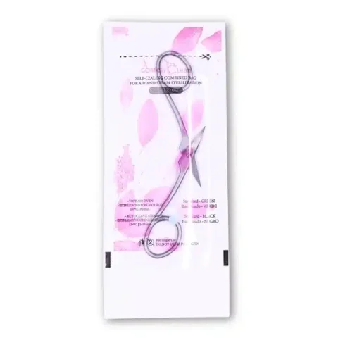 Bolsas de Esterilización 75x150, Rosa Combinadas - Transparentes.  Doble Indicador, 100 uds.