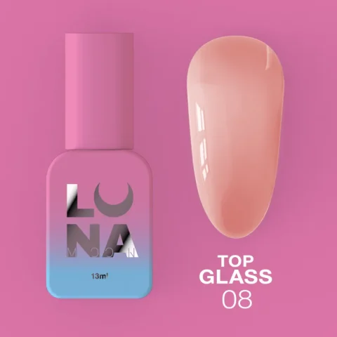 Top Glass Nº8, Luna Moon, 13 ml, para gel polish