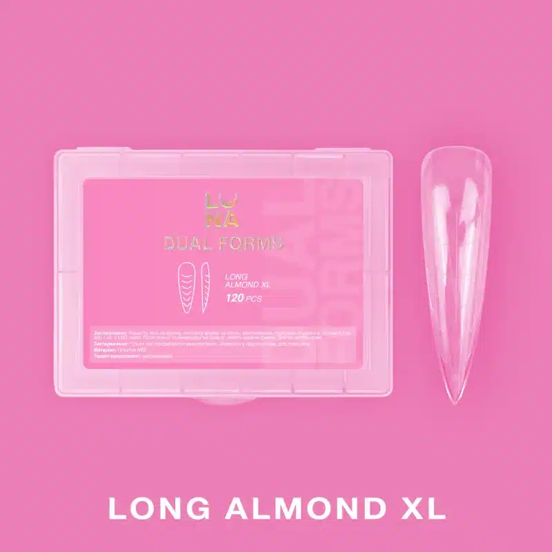 Moldes Dual Nail Forms Long Almond XL, Luna Moon