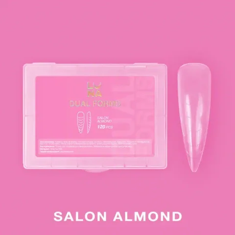 Moldes Dual Nail Forms Salon Almond, Luna Moon