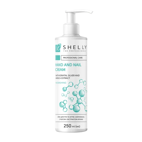 Shelly Crema para manos y uñas con queratina, plata y extracto de árnica