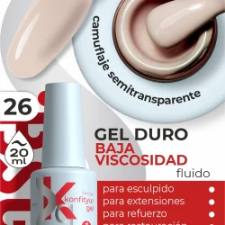 Gel duro BSG Konfithur baja viscosidad en frasco #26, 20 ml