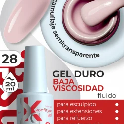 Gel duro BSG Konfithur baja viscosidad en frasco #28, 20 ml