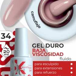 Gel duro BSG Konfithur baja viscosidad en frasco #34, 20 ml