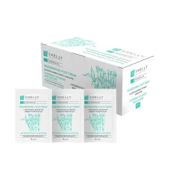 Shelly Crema regeneradora para pies con alantoína, extracto de bambú y manteca de karité 4ml 100 uds