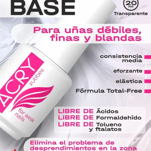BSG Elastic ACRY Base. Base de goma para uñas blandas · 20 ml