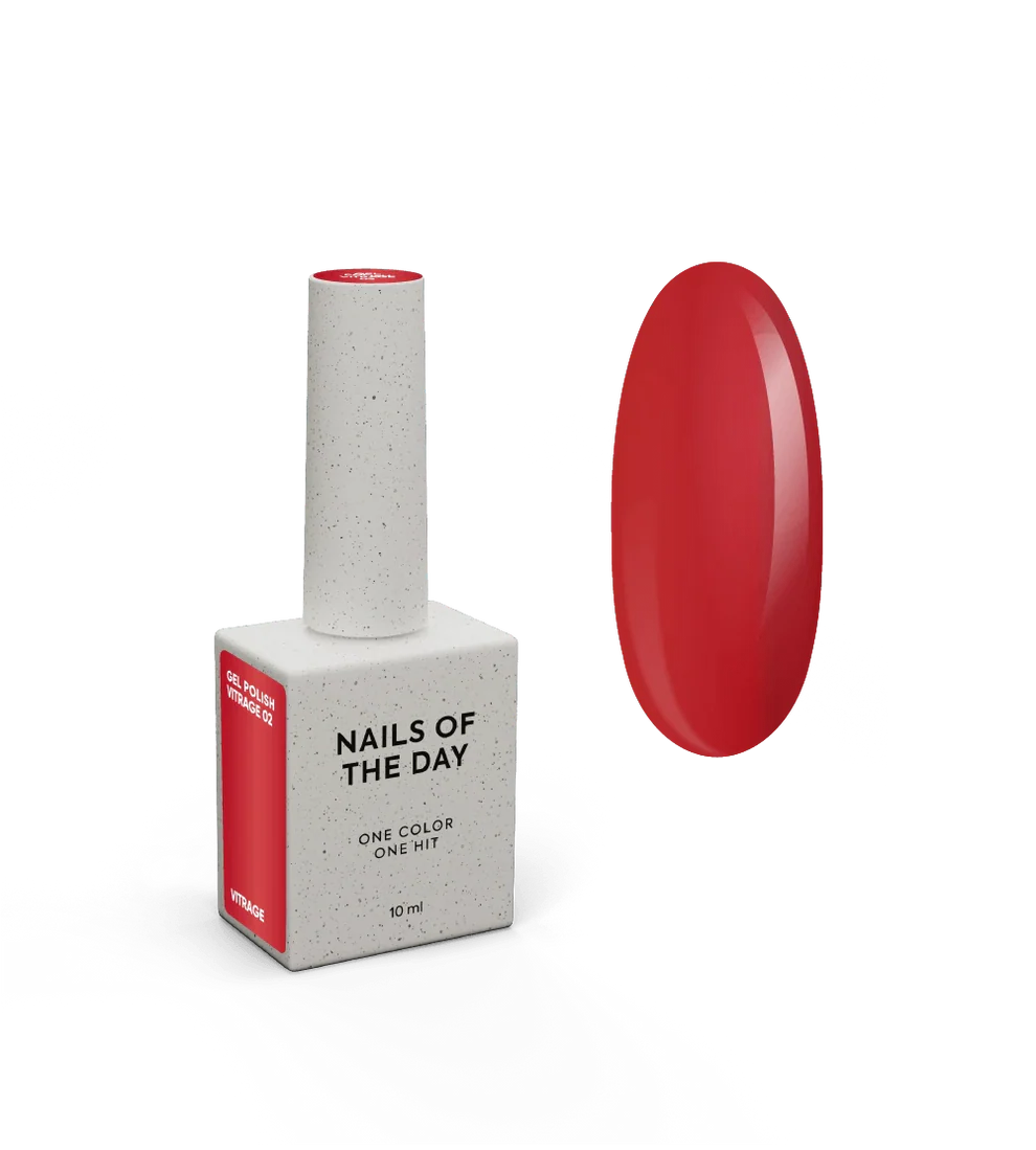 NAILSOFTHEDAY Gel Polish Vitrage 02 — rojo intenso, 10 ml