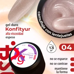 Gel duro BSG para extensiones Konfityur #04 - ALTA VISCOSIDAD (13 g)