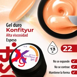Gel duro BSG para extensiones Konfityur #22 - ALTA VISCOSIDAD (13 g)