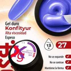 Gel duro BSG para extensiones Konfityur #27 - ALTA VISCOSIDAD (13 g)