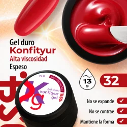 Gel duro BSG para extensiones Konfityur #32 - ALTA VISCOSIDAD (13 g)