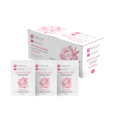 Shelly Crema para manos y uñas con colágeno, elastina y extracto de peonía 4 ml