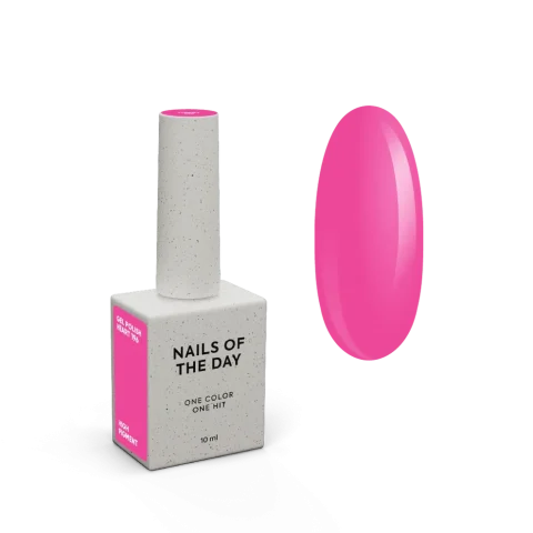 NAILSOFTHEDAY Gel Polish Heart 196 – Rosa Neón
