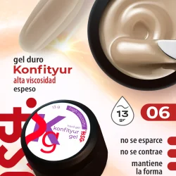 Gel duro BSG para extensiones Konfityur #06 – ALTA VISCOSIDAD (13 g)