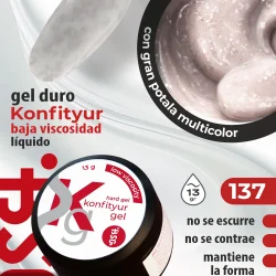 Gel duro BSG para extensiones Konfityur #137 – BAJA VISCOSIDAD (13 g)