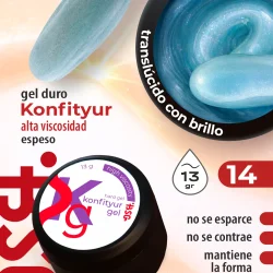 Gel duro BSG para extensiones Konfityur #14 – ALTA VISCOSIDAD (13 g)