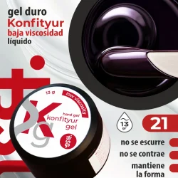 Gel duro BSG para extensiones Konfityur #21 – BAJA VISCOSIDAD (13 g)