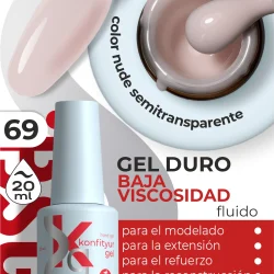 Gel duro BSG Konfithur baja viscosidad en frasco #69, 20 ml