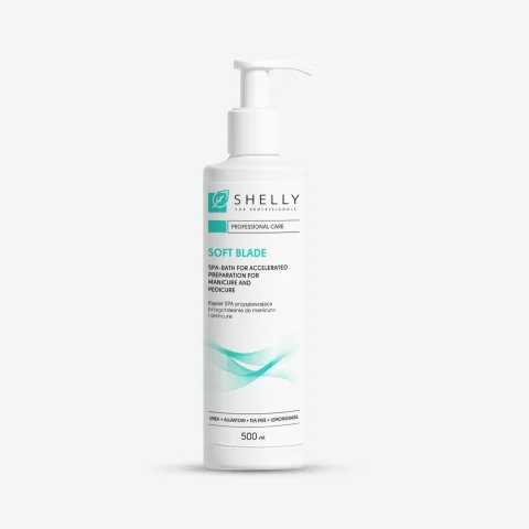 Shelly Soft Blade Spa Bath 15% Urea – Preparación rápida para manicura y pedicura, 500 ml
