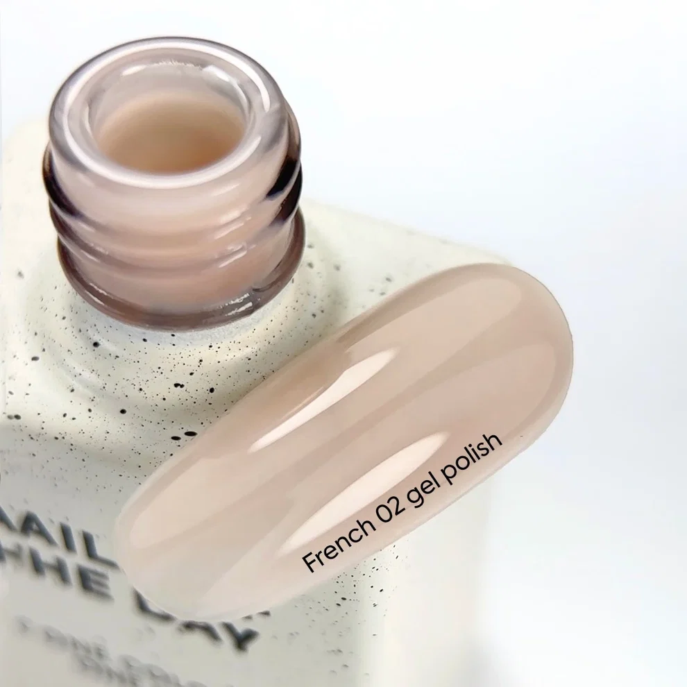 NAILSOFTHEDAY Gel Polish French 02 – Beige Nude Semitransparente · 10 ml - Imagen 4