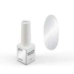 NAILSOFTHEDAY Gel Polish Cat Eye 14 – Ojo de Gato Plateado sobre Base Transparente · 6 ml