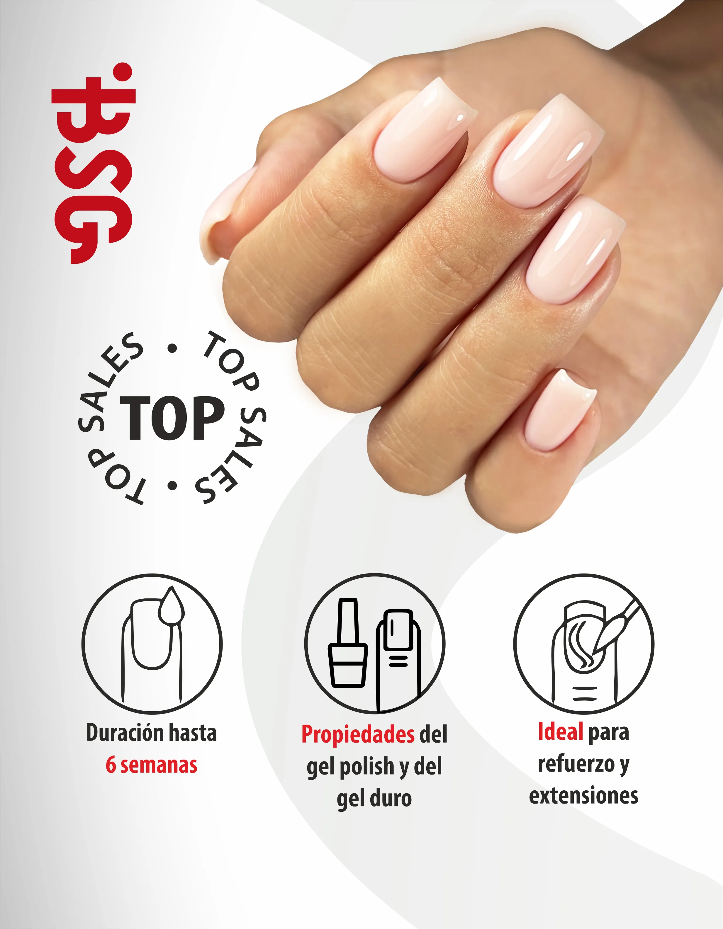 Gel duro BSG Konfithur baja viscosidad en frasco #13, 20 ml - Imagen 6