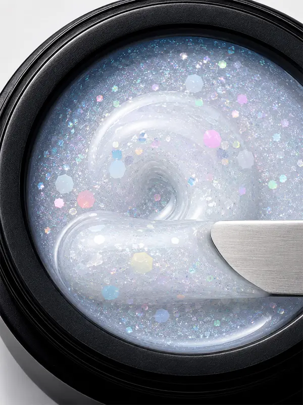 Gel duro BSG para extensiones Konfityur, 117 Confeti Pastel Helado, BAJA VISCOSIDAD (13 g) - Imagen 2