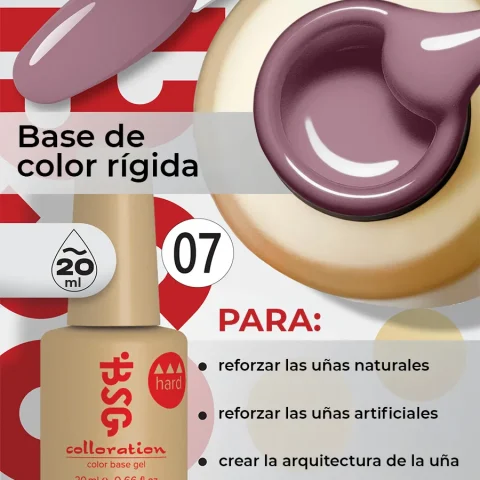 BSG Color Base Hard 07 Mauve Taupe – Malva Topo, 20 ml