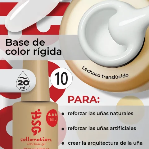BSG Color Base Hard 10 Soft Porcelain – Porcelana Suave, 20 ml