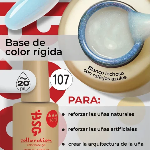 BSG Color Base Hard 106 Pearl Blush – Rosa Rubor Perlado, 20 ml