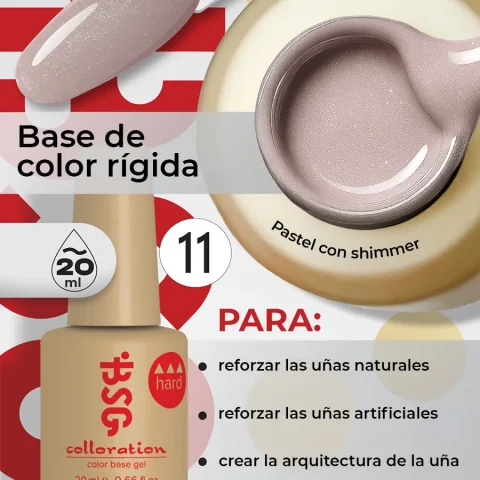 BSG Color Base Hard 11 Mauve Champagne – Malva Champán, 20 ml