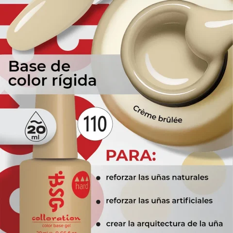 BSG Color Base Hard 110 Creamy Taupe – Topo Cremoso, 20 ml