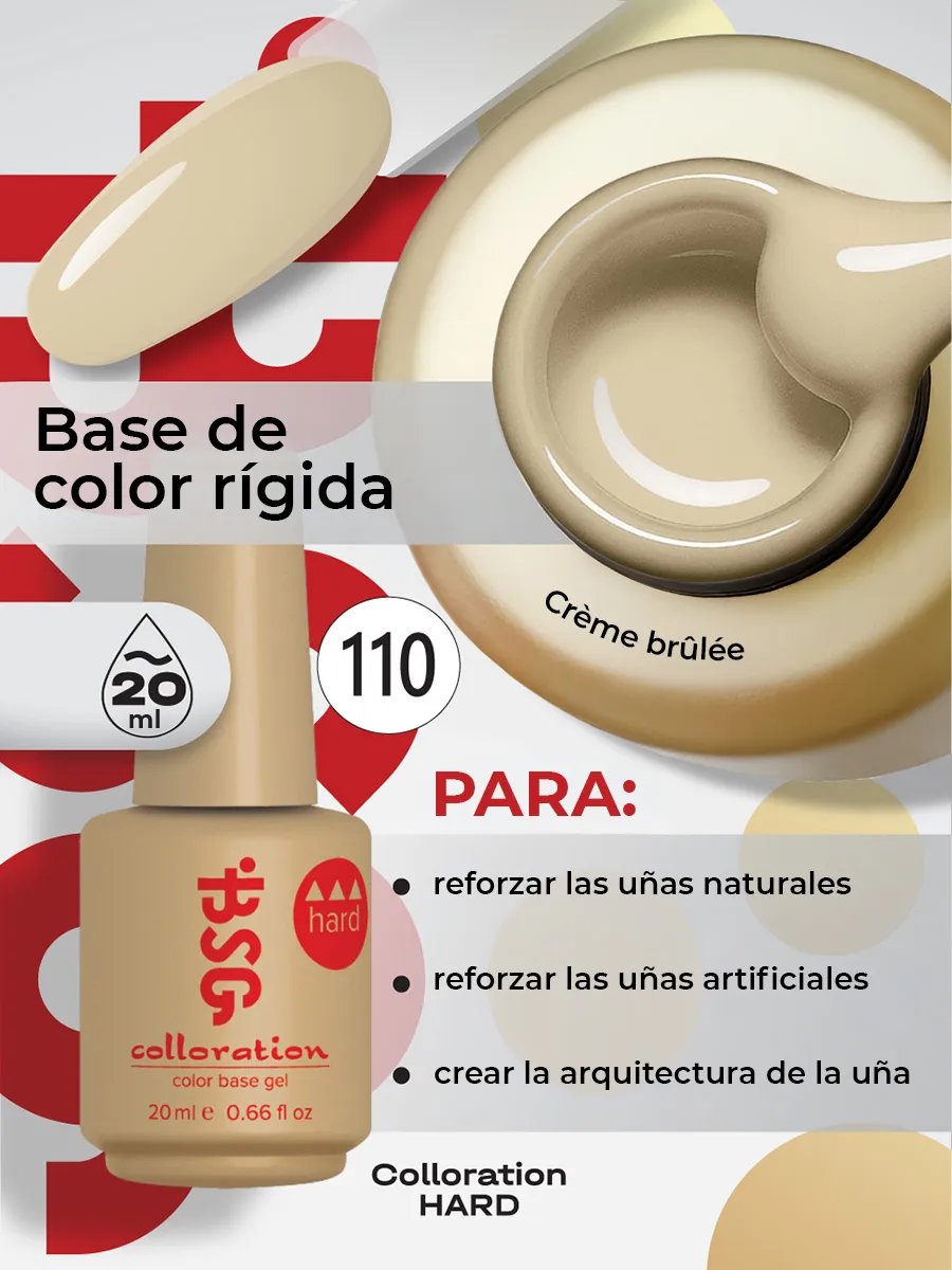 BSG Color Base Hard 110 Creamy Taupe – Topo Cremoso, 20 ml