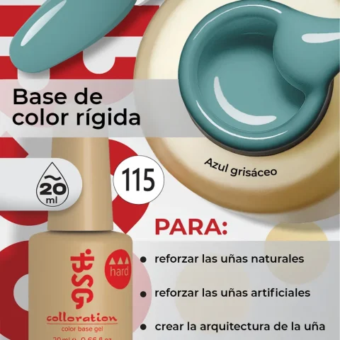 BSG Color Base Hard 115 Dusty Teal – Verde Azulado Empolvado 20 ml