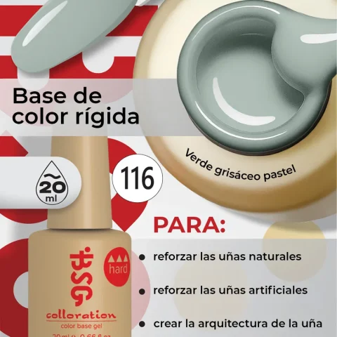 BSG Color Base Hard 116 Sage Mist – Verde Salvia Suave 20 ml