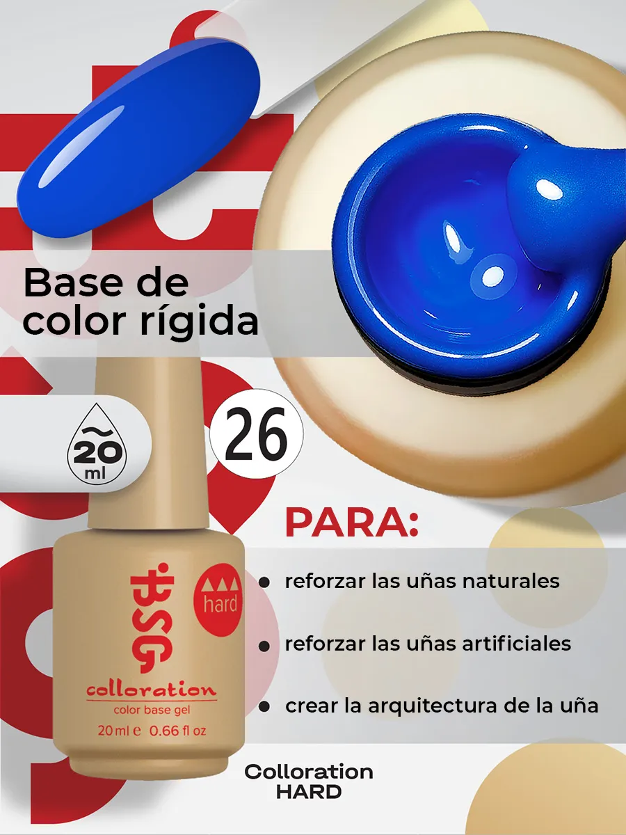 BSG Color Base Hard 26 Royal Blue – Azul Real Intenso, 20 ml