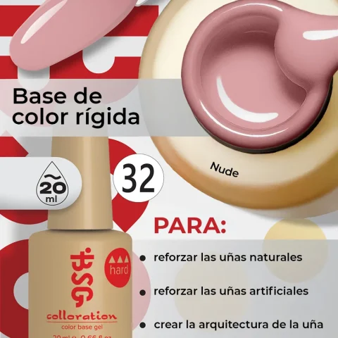 BSG Color Base Hard 32 Blush Rose – Rosa Rubor, 20 ml